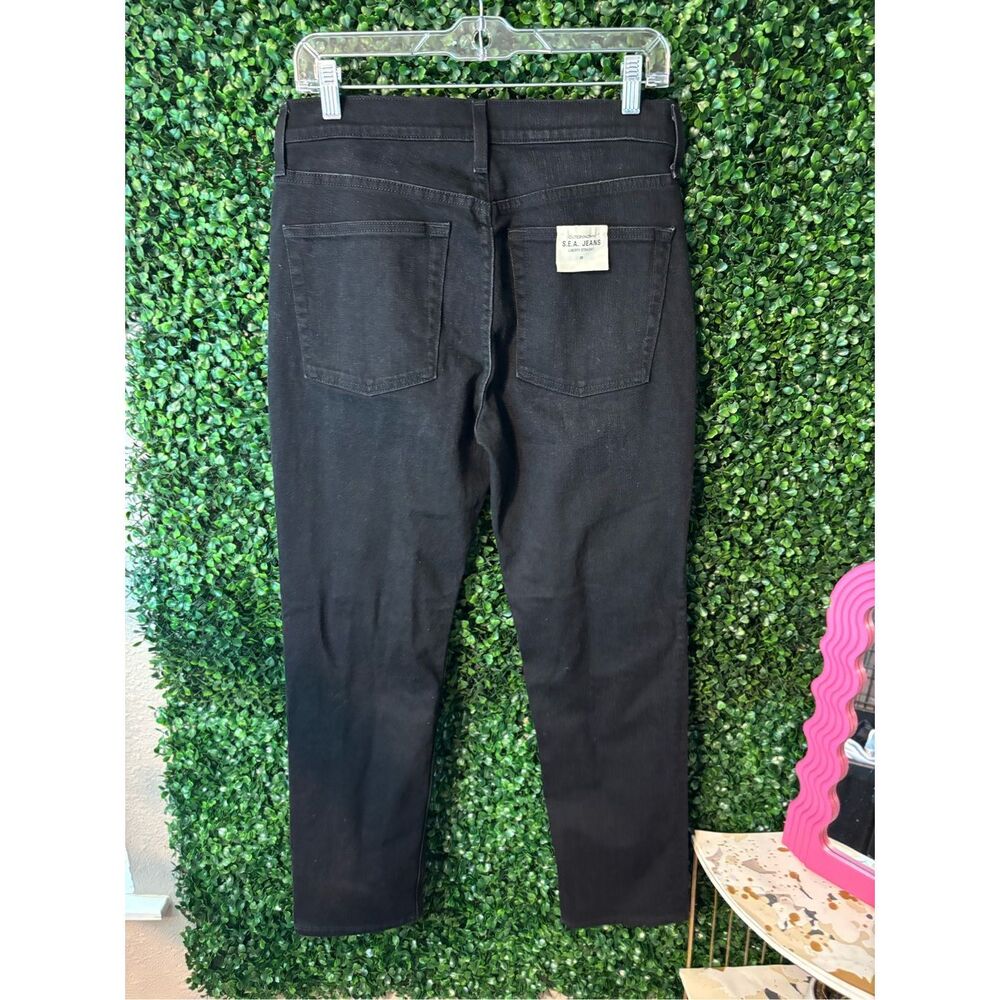 NWOT Outerknown Womens S.E.A Liberty Black Straight Leg Jeans, 28 - Picture 2 of 5